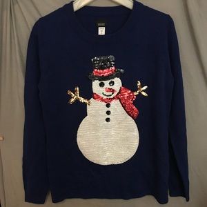 Holiday editions snowman sweater